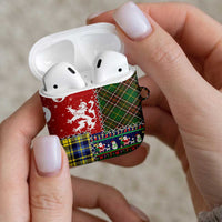 Scottish Christmas AirPods Case Scotland Lion and Xmas Elements Patch Style - Wonder Print Shop