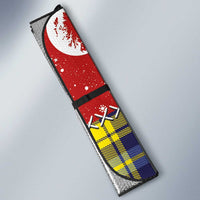 Scottish Christmas Auto Sun Shade Scotland Lion and Xmas Elements Patch Style - Wonder Print Shop