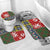 Scottish Christmas Bathroom Set Scotland Lion and Xmas Elements Patch Style - Wonder Print Shop