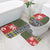 Scottish Christmas Bathroom Set Scotland Lion and Xmas Elements Patch Style - Wonder Print Shop