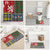 Scottish Christmas Bathroom Set Scotland Lion and Xmas Elements Patch Style - Wonder Print Shop