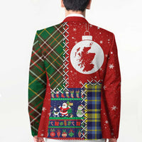 Scottish Christmas Blazer Scotland Lion and Xmas Elements Patch Style - Wonder Print Shop