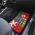 Scottish Christmas Car Mats Scotland Lion and Xmas Elements Patch Style - Wonder Print Shop
