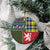 Scottish Christmas Ceramic Ornament Scotland Lion and Xmas Elements Patch Style - Wonder Print Shop