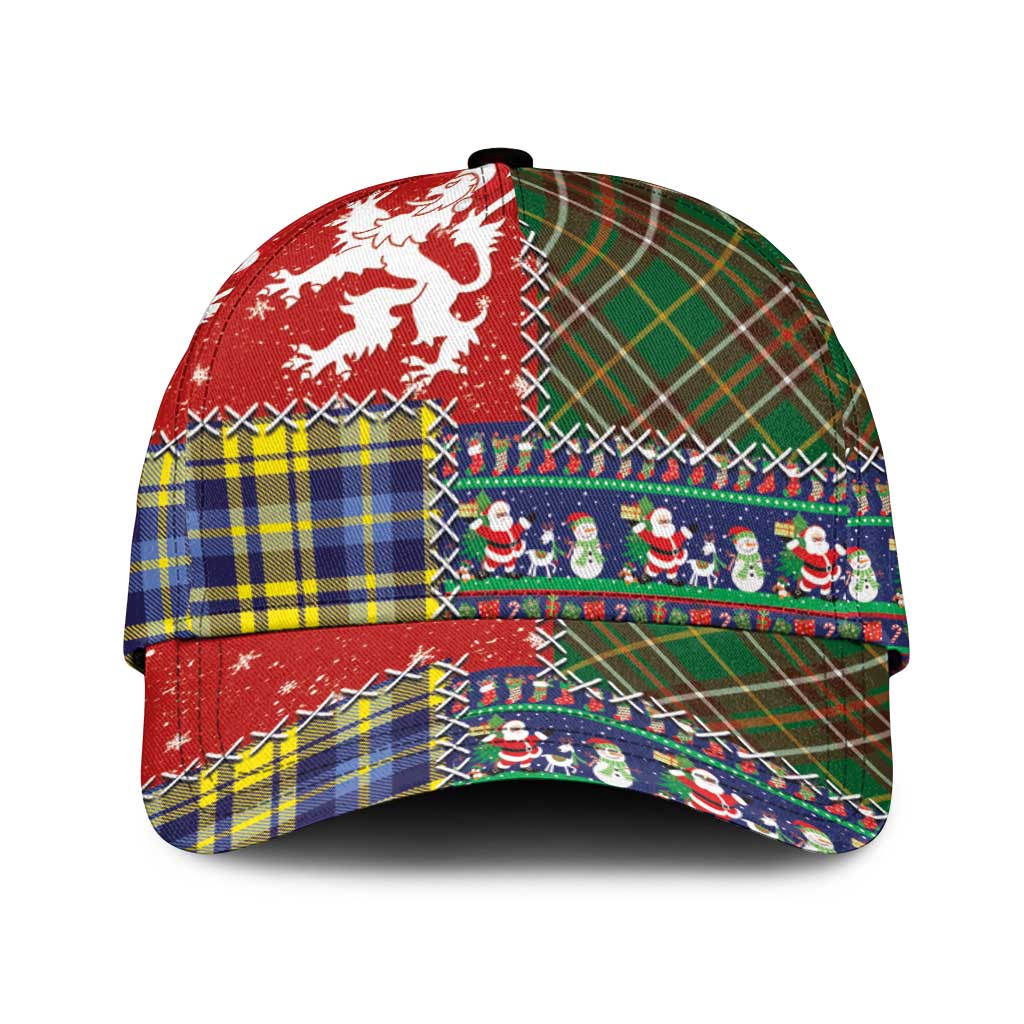 Scottish Christmas Classic Cap Scotland Lion and Xmas Elements Patch Style - Wonder Print Shop