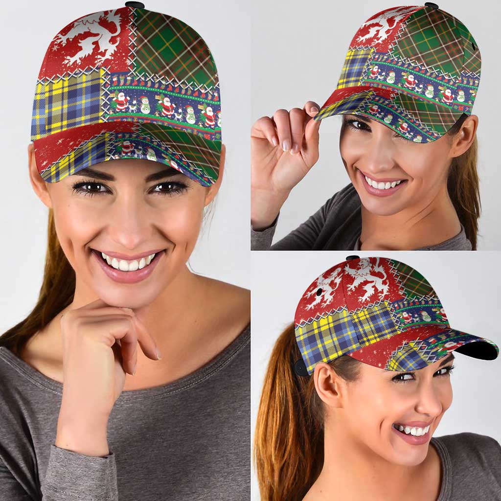 Scottish Christmas Classic Cap Scotland Lion and Xmas Elements Patch Style - Wonder Print Shop