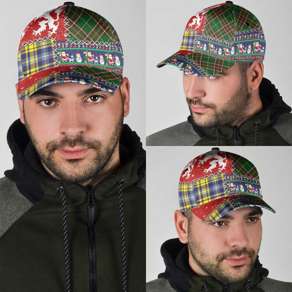 Scottish Christmas Classic Cap Scotland Lion and Xmas Elements Patch Style - Wonder Print Shop