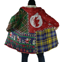 Scottish Christmas Cloak Scotland Lion and Xmas Elements Patch Style - Wonder Print Shop