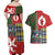 Scottish Christmas Couples Matching Off Shoulder Maxi Dress and Hawaiian Shirt Scotland Lion and Xmas Elements Patch Style - Wonder Print Shop