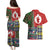 Scottish Christmas Couples Matching Puletasi and Hawaiian Shirt Scotland Lion and Xmas Elements Patch Style - Wonder Print Shop