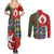 Scottish Christmas Couples Matching Summer Maxi Dress and Long Sleeve Button Shirt Scotland Lion and Xmas Elements Patch Style - Wonder Print Shop