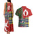 Scottish Christmas Couples Matching Tank Maxi Dress and Hawaiian Shirt Scotland Lion and Xmas Elements Patch Style - Wonder Print Shop
