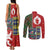 Scottish Christmas Couples Matching Tank Maxi Dress and Long Sleeve Button Shirt Scotland Lion and Xmas Elements Patch Style - Wonder Print Shop