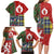 Scottish Christmas Family Matching Long Sleeve Bodycon Dress and Hawaiian Shirt Scotland Lion and Xmas Elements Patch Style - Wonder Print Shop