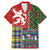 Scottish Christmas Family Matching Mermaid Dress and Hawaiian Shirt Scotland Lion and Xmas Elements Patch Style - Wonder Print Shop