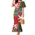 Scottish Christmas Family Matching Mermaid Dress and Hawaiian Shirt Scotland Lion and Xmas Elements Patch Style - Wonder Print Shop