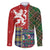 Scottish Christmas Family Matching Off The Shoulder Long Sleeve Dress and Hawaiian Shirt Scotland Lion and Xmas Elements Patch Style - Wonder Print Shop