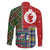 Scottish Christmas Family Matching Off The Shoulder Long Sleeve Dress and Hawaiian Shirt Scotland Lion and Xmas Elements Patch Style - Wonder Print Shop