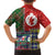 Scottish Christmas Family Matching Short Sleeve Bodycon Dress and Hawaiian Shirt Scotland Lion and Xmas Elements Patch Style - Wonder Print Shop
