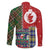 Scottish Christmas Family Matching Short Sleeve Bodycon Dress and Hawaiian Shirt Scotland Lion and Xmas Elements Patch Style - Wonder Print Shop