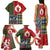 Scottish Christmas Family Matching Tank Maxi Dress and Hawaiian Shirt Scotland Lion and Xmas Elements Patch Style - Wonder Print Shop
