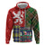 Scottish Christmas Hoodie Scotland Lion and Xmas Elements Patch Style - Wonder Print Shop
