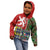 Scottish Christmas Kid Hoodie Scotland Lion and Xmas Elements Patch Style - Wonder Print Shop