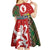 Scottish Christmas Kid Short Sleeve Dress Scotland Lion and Xmas Elements Patch Style - Wonder Print Shop