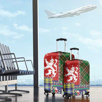 Scottish Christmas Luggage Cover Scotland Lion and Xmas Elements Patch Style - Wonder Print Shop