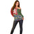 Scottish Christmas Off Shoulder Sweater Scotland Lion and Xmas Elements Patch Style - Wonder Print Shop
