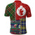 Scottish Christmas Polo Shirt Scotland Lion and Xmas Elements Patch Style - Wonder Print Shop