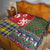 Scottish Christmas Quilt Scotland Lion and Xmas Elements Patch Style - Wonder Print Shop