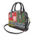 Scottish Christmas Shoulder Handbag Scotland Lion and Xmas Elements Patch Style - Wonder Print Shop