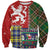 Scottish Christmas Sweatshirt Scotland Lion and Xmas Elements Patch Style - Wonder Print Shop