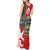 Scottish Christmas Tank Maxi Dress Scotland Lion and Xmas Elements Patch Style - Wonder Print Shop