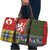Scottish Christmas Travel Bag Scotland Lion and Xmas Elements Patch Style - Wonder Print Shop