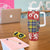 Scottish Christmas Tumbler With Handle Scotland Lion and Xmas Elements Patch Style - Wonder Print Shop