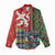 Scottish Christmas Women Casual Shirt Scotland Lion and Xmas Elements Patch Style - Wonder Print Shop