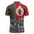 Scottish Christmas Zipper Polo Shirt Scotland Lion and Xmas Elements Patch Style - Wonder Print Shop