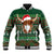 Scottish Christmas Baseball Jacket Highland Cattle-Xmas Tartan Stripes Style Green Color - Wonder Print Shop