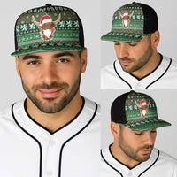 Scottish Christmas Baseball Net Cap Highland Cattle-Xmas Tartan Stripes Style Green Color - Wonder Print Shop