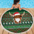 Scottish Christmas Beach Blanket Highland Cattle-Xmas Tartan Stripes Style Green Color - Wonder Print Shop