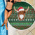 Scottish Christmas Beach Blanket Highland Cattle-Xmas Tartan Stripes Style Green Color - Wonder Print Shop
