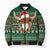 Scottish Christmas Bomber Puffer Jacket Highland Cattle-Xmas Tartan Stripes Style Green Color - Wonder Print Shop