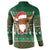 Scottish Christmas Button Sweatshirt Highland Cattle-Xmas Tartan Stripes Style Green Color - Wonder Print Shop
