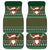 Scottish Christmas Car Mats Highland Cattle-Xmas Tartan Stripes Style Green Color - Wonder Print Shop