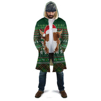 Scottish Christmas Cloak Highland Cattle-Xmas Tartan Stripes Style Green Color - Wonder Print Shop