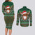 Scottish Christmas Couples Matching Long Sleeve Bodycon Dress and Long Sleeve Button Shirt Highland Cattle-Xmas Tartan Stripes Style Green Color - Wonder Print Shop