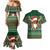 Scottish Christmas Couples Matching Mermaid Dress and Hawaiian Shirt Highland Cattle-Xmas Tartan Stripes Style Green Color - Wonder Print Shop
