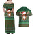 Scottish Christmas Couples Matching Off Shoulder Maxi Dress and Hawaiian Shirt Highland Cattle-Xmas Tartan Stripes Style Green Color - Wonder Print Shop